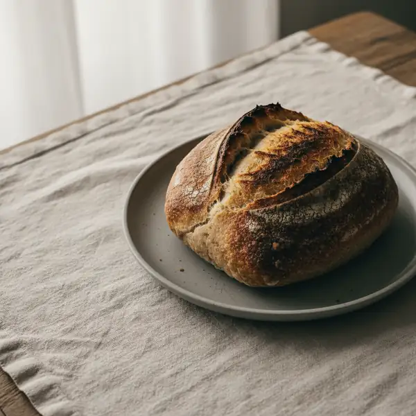 Round country sourdough loaf